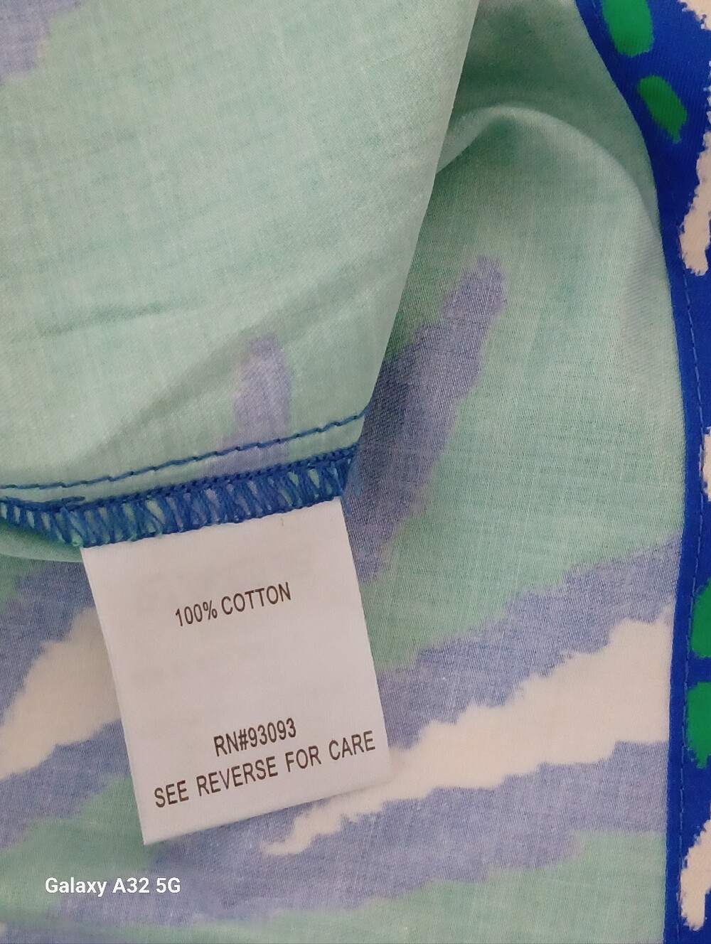 Tyler Boe Midi Dress Green & Blue - Size L - Picture 9 of 9
